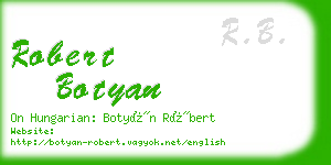 robert botyan business card